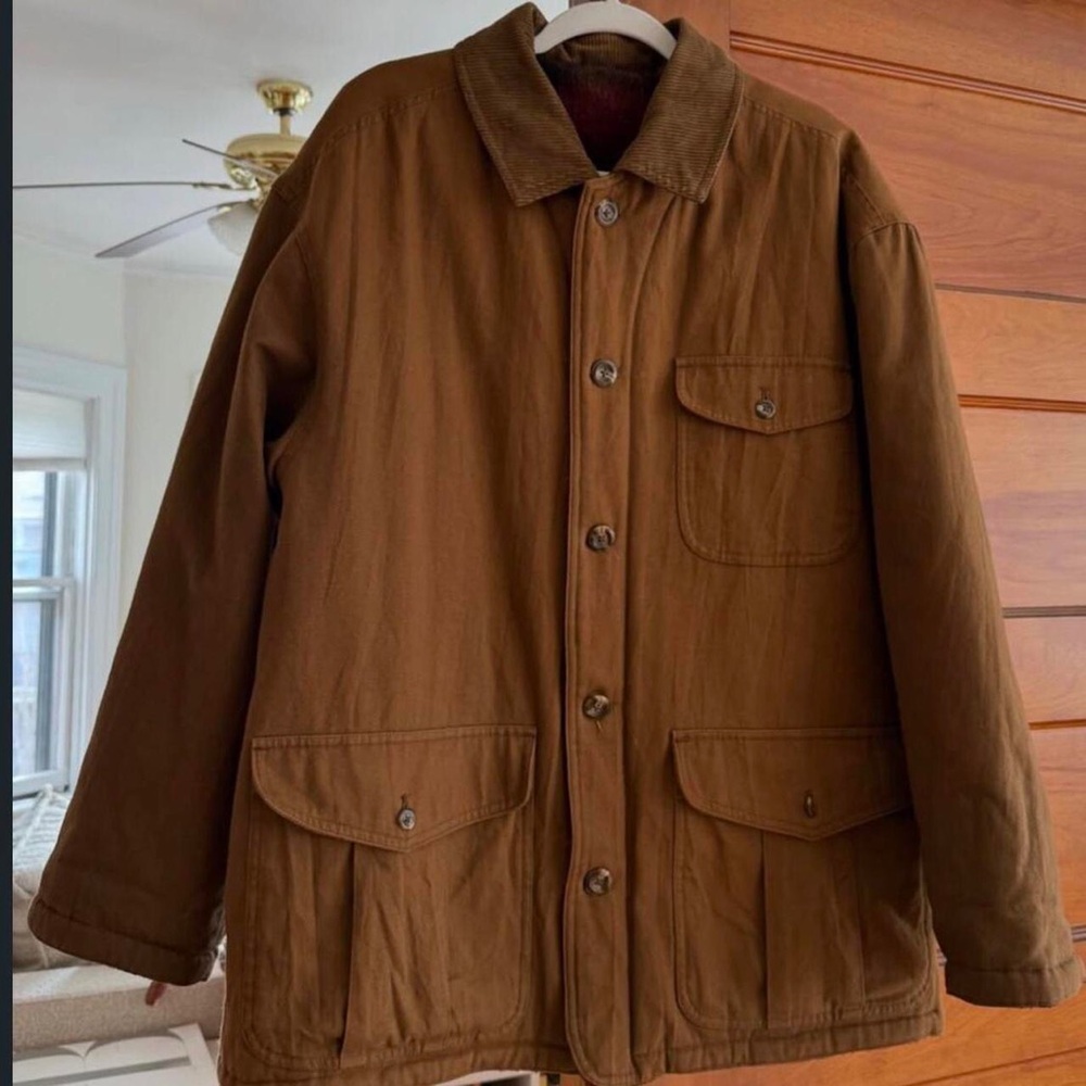 vintage lands end unisex barn coat - fully reversible